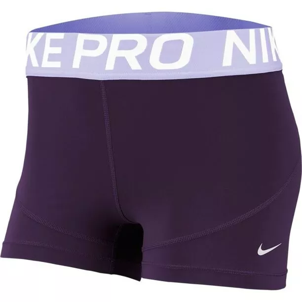 Women s Nike pro dri fit spandex compression shorts XL Purple eBay
