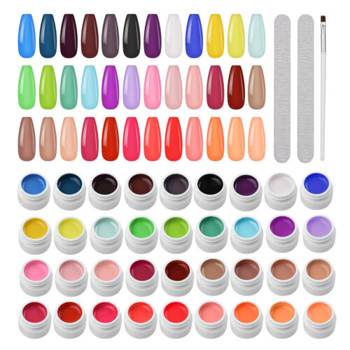 36 Colors Gel Nail Polish Set 36 x 8ML UV Gel Nail Art Pigment Extension - Picture 1 of 9
