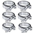 6Pcs 2.5inch V Band Clamp Stainless Steel SS 304 with Flange Male Female Flanges