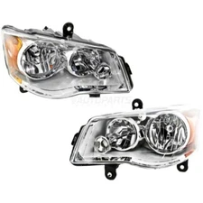 New Left and Right Halogen Head Lamp Assembly Fits 2011-2020 Dodge Grand Caravan