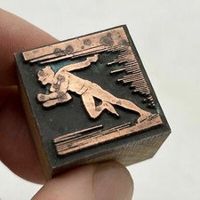 VINTAGE PRINTING LETTERPRESS PRINTERS BLOCK CUT Mercury Flash Gordon Quicksilver