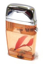 Scripto Vu Lighter Fly Fishing Vintage Flip-T...