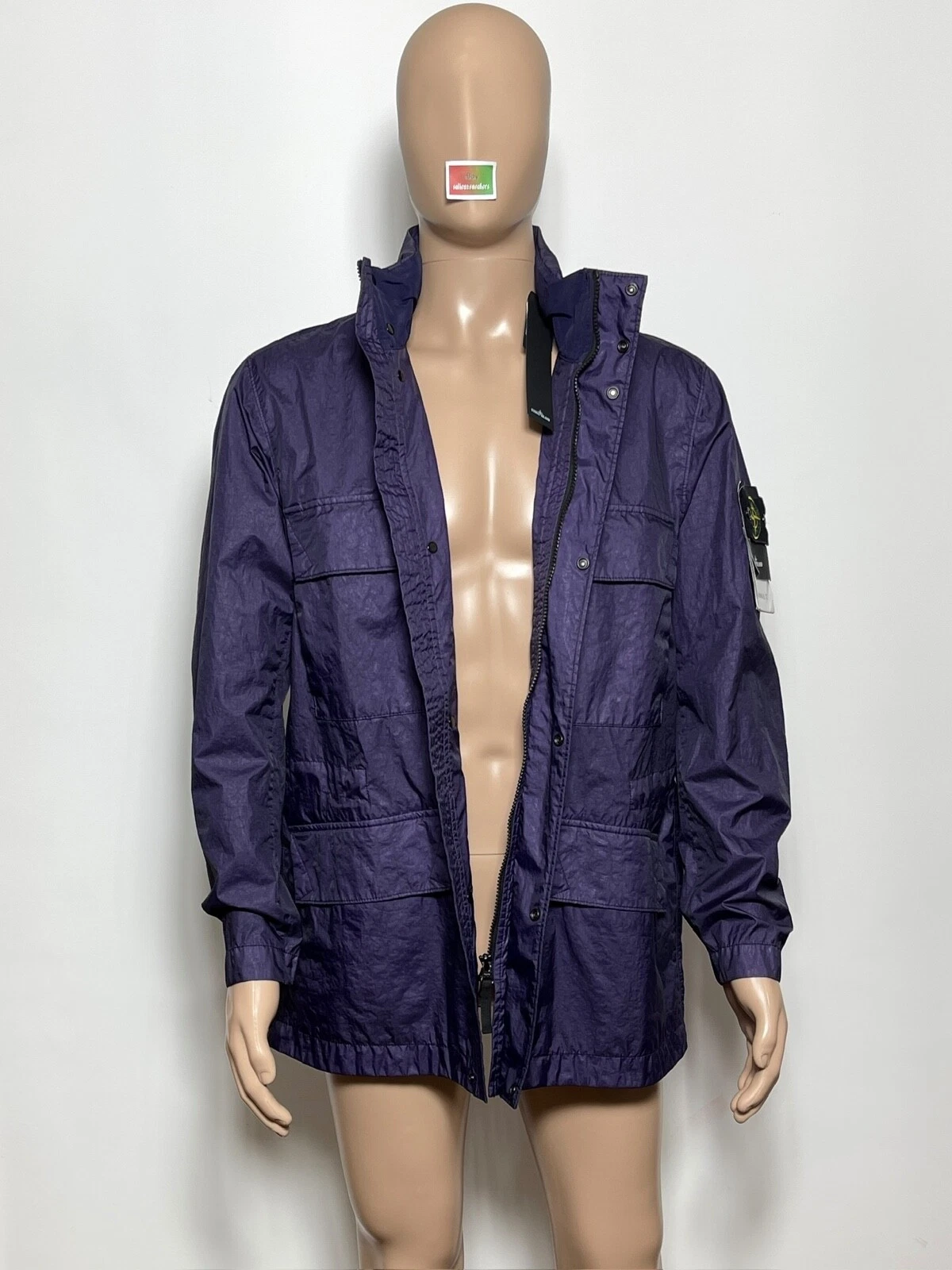 Stone Island Membrana 3L TC Giacca da campo M 781542423 Cappotto viola inchistro nuovo con etichette