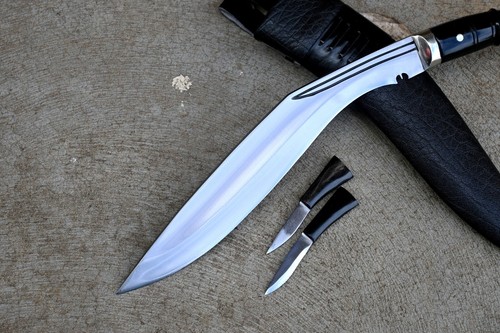 Coltello per gheetlange lama lunga 13 pollici kukri-khukuri-gurkha-coltelli-forgiato-Nepal - Foto 3 di 8