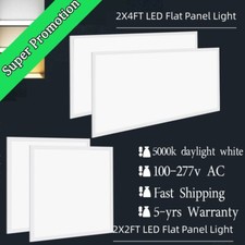 2X4 FT LED Flat Panel Troffer Light, 2X2FT Recessed Back-Lit Drop Ceiling Lights