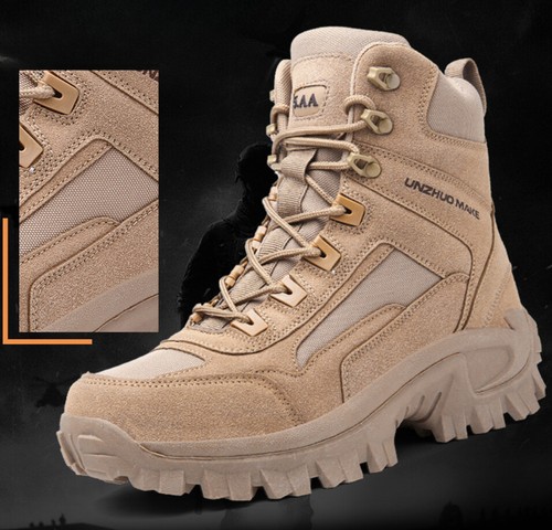 Nuevas botas militares tácticas para hombre desierto ejército combate zapatos de seguridad laboral** - Imagen 1 de 16