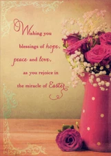 Tea Roses - Designer Greetings Religious Easter Card by Designer Greetings