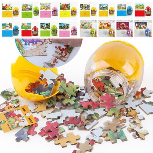 60pcs Colorful Dinosaur Egg Jigsaw Dinosaur Wooden Puzzles  Educational Toy - Afbeelding 1 van 28