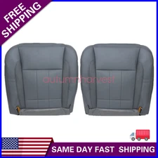 Both Side Bottom Replacement Leather Seat Cover For 2006-09 Dodge Ram 1500 Gray