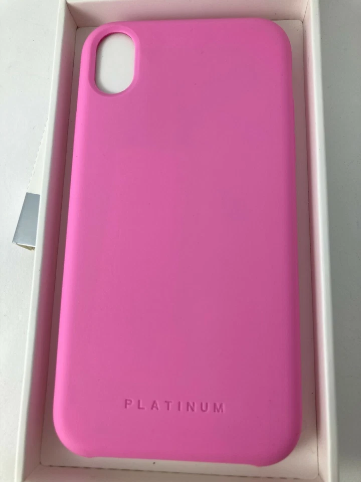 2x Capa de Silicone Platinum Premium para Apple iPhone XR 6.1" ROSA QUENTE - Imagem 3 de 4