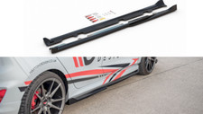 Side Skirts Diffusers V3 Maxton Design Gloss Black ABS For Ford Fiesta ST Mk8