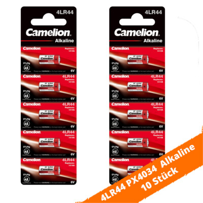 10 x Camelion 4LR44 6V Foto Batterie V4030PX PX28A A544 Alkaline Knopfzelle