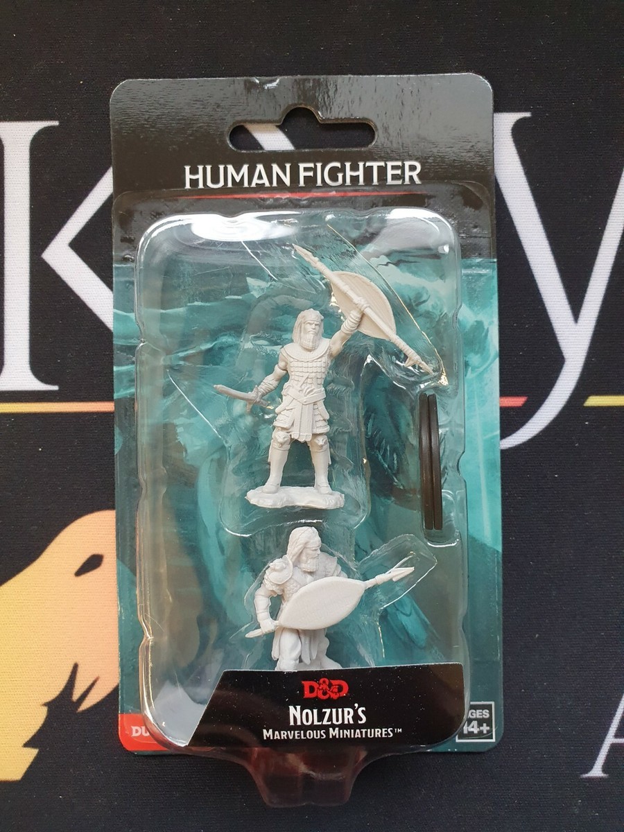 D&D Nolzur's Marvelous Miniatures: Human Fighter Male - Unpainted Primed D&D Mini For Tabletop RPG - View #8