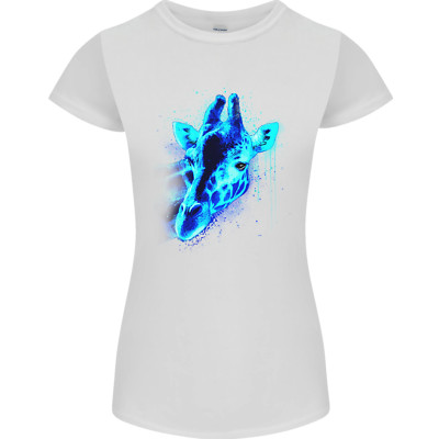 Eine Giraffe Aquarell Damen Petite Cut Maglietta