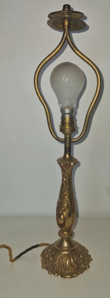 ✨ Ancienne lampe bronze forme lyre – Napoléon III – Fin XIXe siècle - Photo 3/4