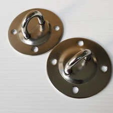 Hammock Anchor Mount Set of 2 4-Hole Stainless Steel Ceiling/Wall Hanger Hooks