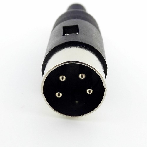 Conector de cable de enchufe macho enchufe DIN 5 piezas 4 pines con mango de plástico - Imagen 2 de 7