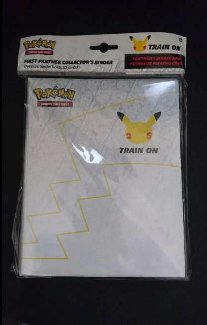 pokemon jumbo card binder 25th anniversary First Partner 25th Anniversary First Partner Collectors Binder The Pokmon TCG Pokemon 25th Anniversary JUMBO Card