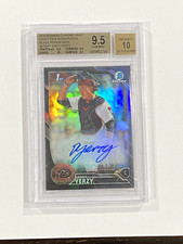 Andy Yerzy 2016 Bowman Chrome Draft Black Refractor Auto 49/75 BGS 9.5  10