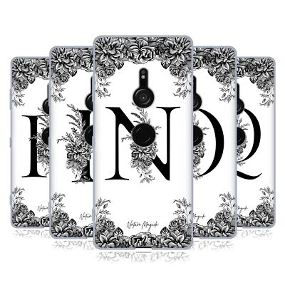 OFFICIAL NATURE MAGICK B & W FLORAL MONOGRAM 2 SOFT GEL CASE FOR SONY PHONES 1