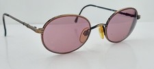 Vintage Anne Klein 6002 K1050 Bronze Oval Metal Sunglasses Italy FRAMES ONLY