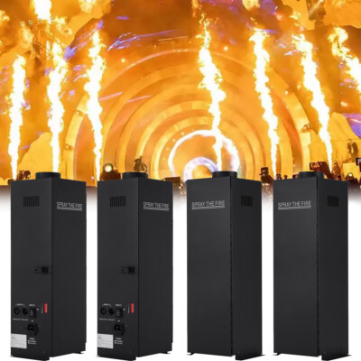 4Pc 200W Fire Projector Flame Sprayer Thrower Machine DMX DJ Party Stage Light