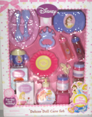 Disney Princess Deluxe Doll Care Set Pretend Play Baby Dolls Accessories Playset