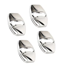 4x Polished Silver Stainless Steel Door Latch Striker Cover Fits 10-15 GX460
