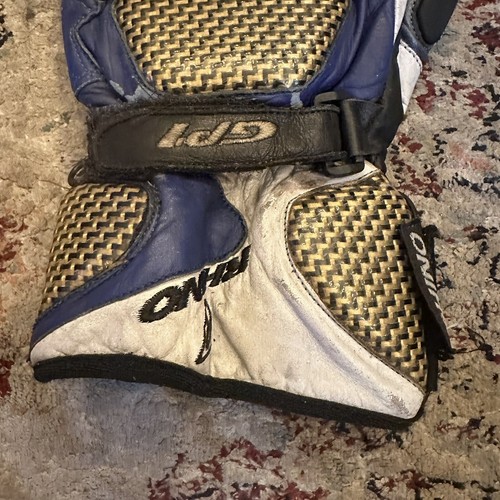 Rhino Motorbike gloves Blue Leather Size XL - Picture 2 of 4