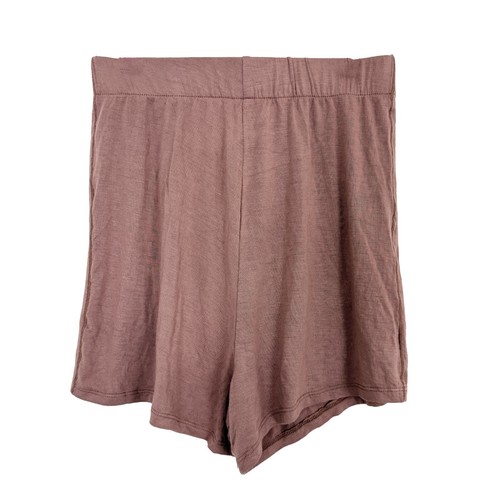 SKIMS Knit Pajama Shorts XXS Hidden Drawstring Elastic Waist Soft Sienna NWT B21