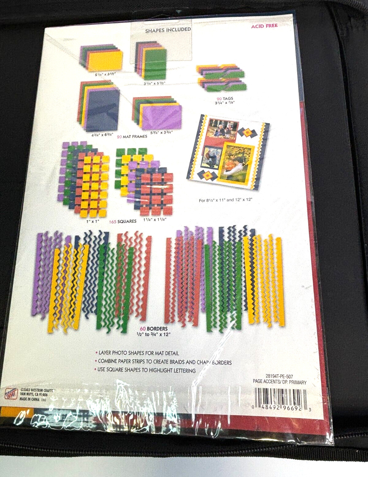 Crop in Style PSB Zippered 3Ring Binder Sticker Scrapbook Carry Case Accessories