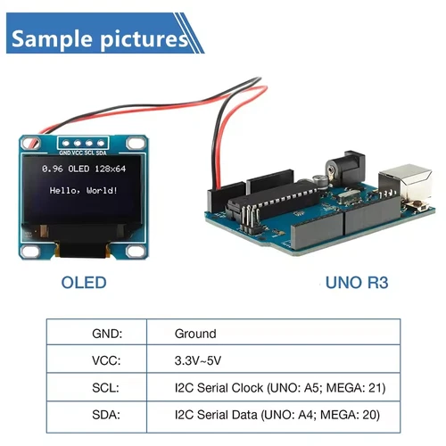 5 Stück 0,96 Zoll OLED Display Modul I2C IIC SPI Seriell 128X64