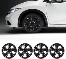 15" inch set of 4 Wheel Hub Cover Hubcaps for 2013 2014 2015 Honda Civic Black