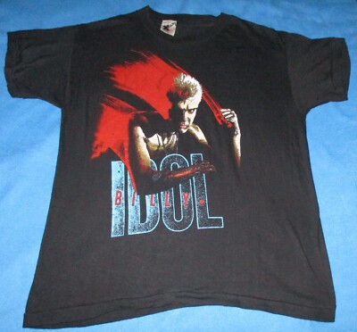 Vintage 1983 BILLY IDOL REBEL YELL Lg T-shirt girls fit Dead Stock