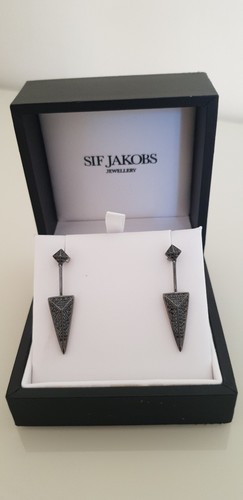 PENDIENTES GRANDES SIF JAKOBS PECETTO NEGRO ZIRCONIO - Imagen 5 de 12