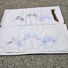 Stamped Pillowcase Set for Emboidery 2 pillowcases fall theme