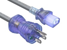10ft NEMA 5-15P to C13 Computer Power Cord, 14 AWG SJT, 15A/125V, UL Listed, ...