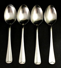 Jefferson Manor Set of 4 Teaspoons Rogers Co. Stainless Korea Stanley Roberts 6"