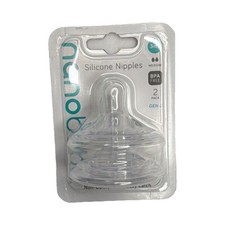 nanob b  Silicone Nipples Medium Flow Anti Colic 3m 2 Pack GEN 2