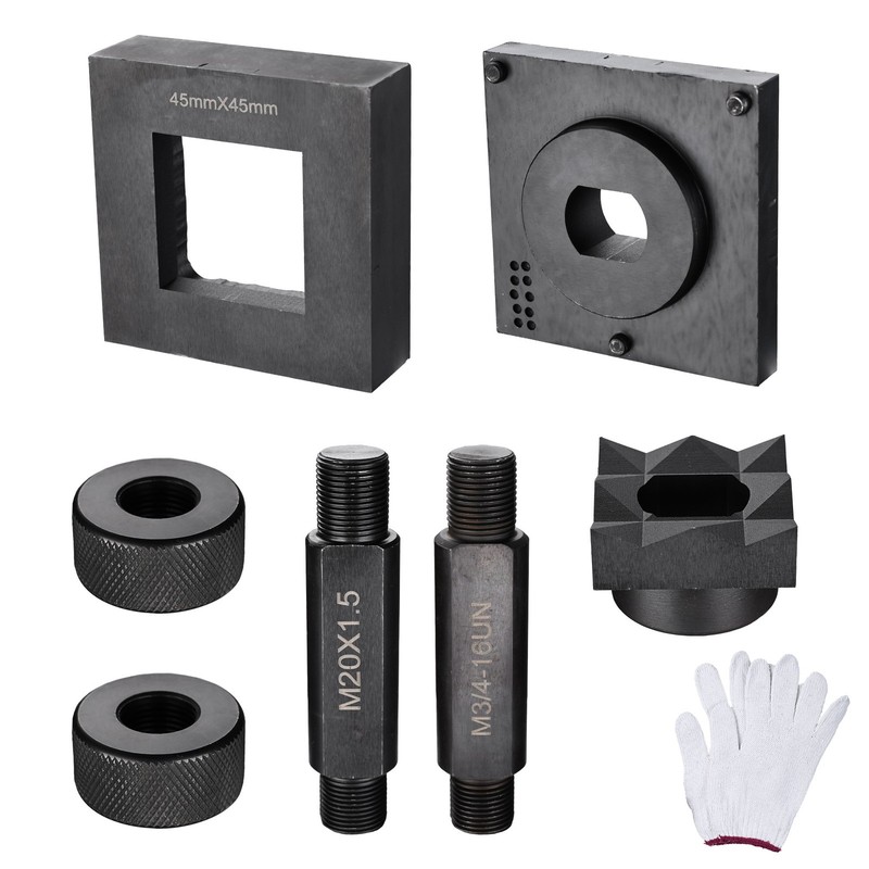 Yescom 45mm Square Knockout Punch Die 1-3/4" Punch Mold with 2 Draw Studs