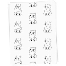 Geschenkpapier/Geschenkanhänger "Winkender Grizzlybär" (GI052316)