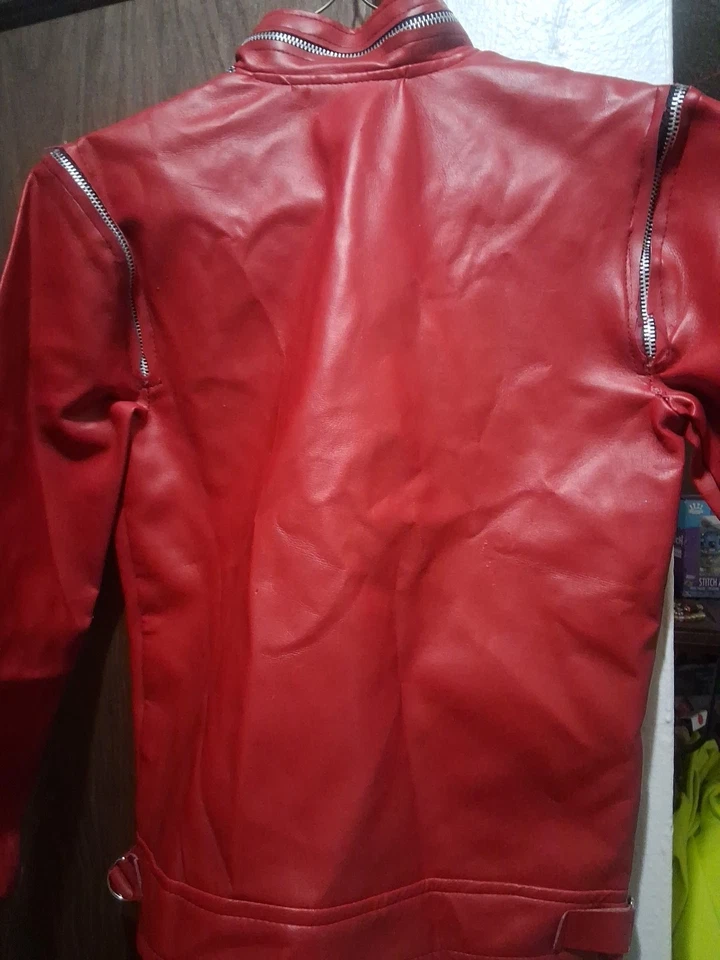Michael Jackson “Beat It” Rubíes Halloween Disfraz Chaqueta Niños Talla Grande  Foto 2 de 4