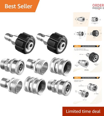 #ad Pressure Washer Adapter Set Stainless Steel Quick Disconnect Fittings Plumbing $53.98