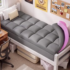 Dual Layer 5 Inch Memory Foam Mattress Topper Twin XL Size for Dorm Room, 2 I...