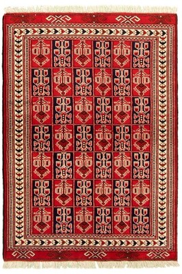 4'3'' x 6'2'' Hand Knotted Oriental Carpet Traditional Wool Area Rug
