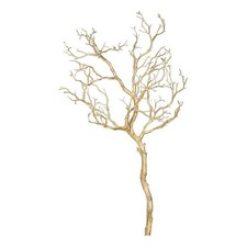 Vickerman 14" Contemporary Fabric Artificial Manzanita Branch in Gold