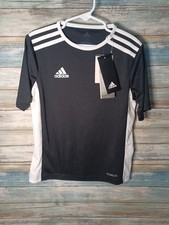 Adidas Youth Extra Small Entrada 18 Soccer Jersey Black White Climalite