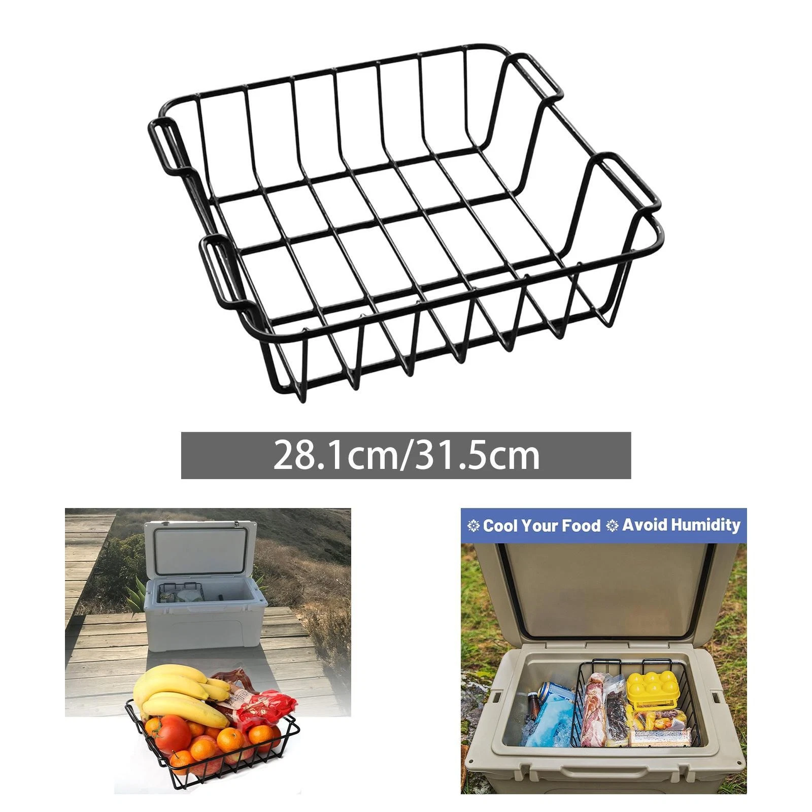 Cooler Wire Basket Cooler Organizer Tray Beverage Placement Basket