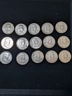 Ben Franklin Half Dollar 90% Silver - Lot OF 15