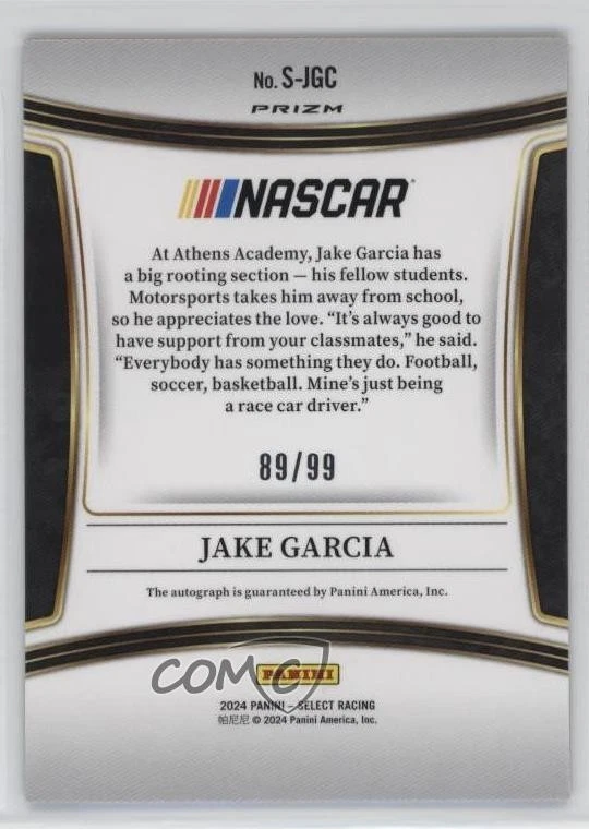 2024 Panini Select Signatures Blue Prizm /99 Jake Garcia #S-JGC Rookie Auto RC - Image 2 of 2